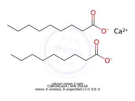 Chemical structure of calcium nonan-1-oate