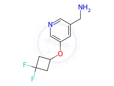 Chemical structure of (5-(3,3-Difluorocyclobutoxy)pyridin-3-yl)methanamine