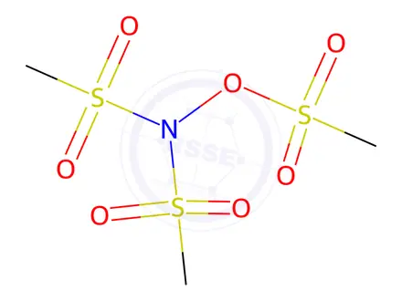 Chemical structure of Methanesulfonic acid, bis(methylsulfonyl)azanyl ester