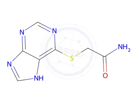 Chemical structure of 2-((7H-purin-6-yl)thio)acetamide