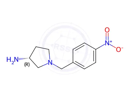 Chemical structure of (R)-1-(4-Nitrobenzyl)pyrrolidin-3-aminedihydrochloride