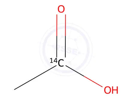 Chemical structure of ACETIC ACID, [1-14C]