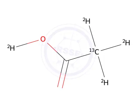 Chemical structure of Acetic acid-2-13C,d4