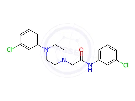Chemical structure of N-(3-Chlorophenyl)-2-[4-(3-chlorophenyl)piperazin-1-yl]acetamide