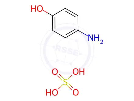 Chemical structure of 4-Aminophenol sulfate(2:1)
