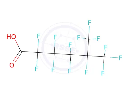 Chemical structure of 2,2,3,3,4,4,5,6,6,6-Decafluoro-5-(Trifluoromethyl)Hexanoic Acid