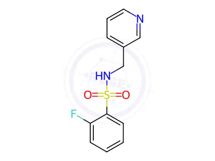 Chemical structure of 2-Fluoro-N-(pyridin-3-ylmethyl)benzenesulfonamide