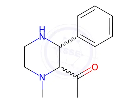 Chemical structure of 1-(1-Methyl-3-phenylpiperazin-2-yl)ethanone