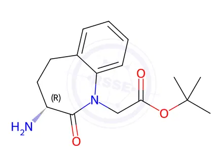 Chemical structure of tert-Butyl 3S-amino-2,3,4,5-tetrahydro-1H-[1]benaepin-2-one-1-acetate tartrate