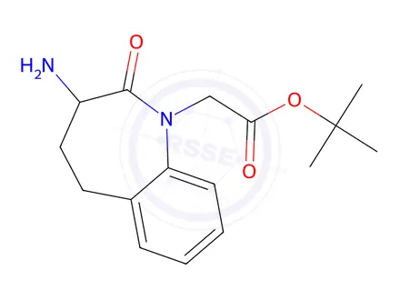 Chemical structure of (3S)-3-Amino-2,3,4,5-tetrahydro-2-oxo-1H-1-benzazepine-1-acetatic acid1,2-dimeth