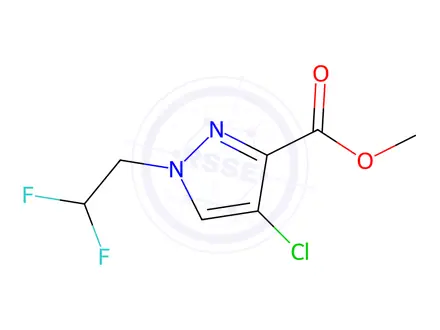 Chemical structure of Methyl 4-chloro-1-(2,2-difluoroethyl)-1h-pyrazole-3-carboxylate
