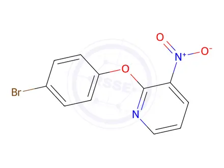 Chemical structure of 2-(4-bromophenoxy)-3-nitropyridine