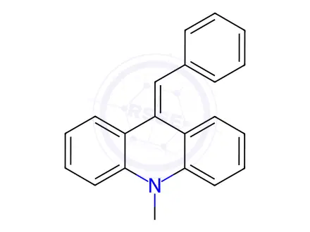 Chemical structure of Acridine, 9,10-dihydro-10-methyl-9-(phenylmethylene)-