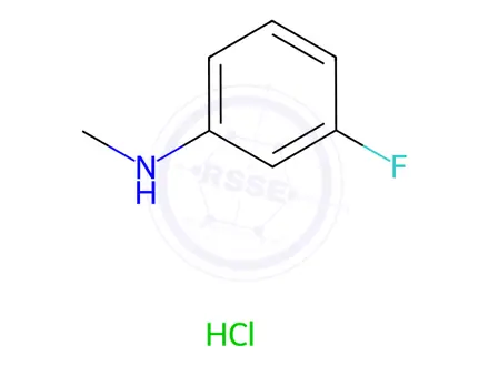 Chemical structure of 3-Fluoro-N-methylaniline, HCl