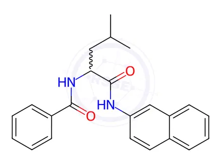 Chemical structure of N-BENZOYL-DL-LEUCINE BETA-NAPHTHYLAMIDE