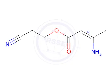 Chemical structure of 2-cyanoethyl 3-aminobut-2-enoate