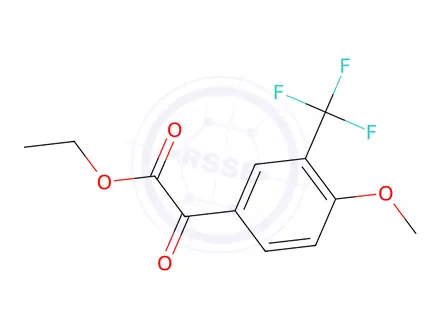 Chemical structure of Ethyl 2-(4-methoxy-3-(trifluoromethyl)phenyl)-2-oxoacetate