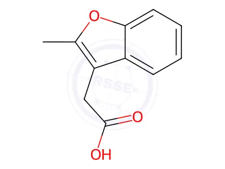 Chemical structure of 2-(2-Methyl-1-benzofuran-3-yl)acetic acid