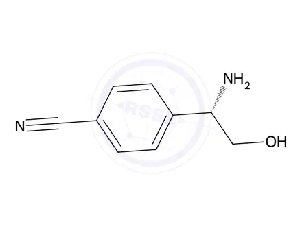 Chemical structure of (S)-4-(1-Amino-2-hydroxyethyl)benzonitrile