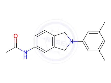 Chemical structure of N-(2-(3,5-Dimethylphenyl)isoindolin-5-yl)acetamide