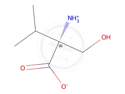 Chemical structure of (S)-2-Amino-2-(hydroxymethyl)-3-methylbutanoic acid