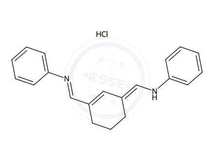 Chemical structure of N-((3-((phenylimino)methyl)cyclohex-2-en-1-ylidene)methyl)aniline hydrochloride