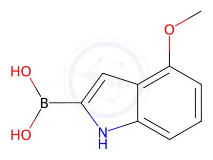 Chemical structure of (4-Methoxy-1H-indol-2-yl)boronic acid