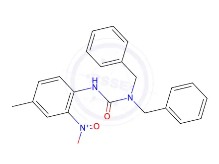Chemical structure of 1,1-Dibenzyl-3-(4-methyl-2-nitrophenyl)urea