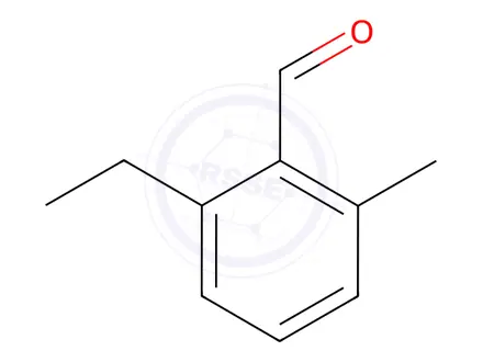 Chemical structure of Benzaldehyde, 2-ethyl-6-methyl-(9CI)