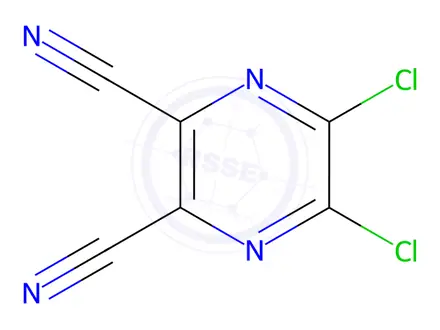 Chemical structure of 5,6-Dichloro-2,3-dicyanopyrazine