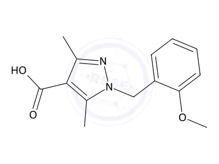 Chemical structure of 1-(2-Methoxybenzyl)-3,5-dimethyl-1h-pyrazole-4-carboxylic acid