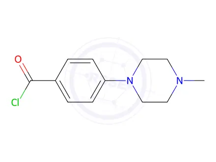 Chemical structure of Benzoyl chloride, 4-(4-methyl-1-piperazinyl)-