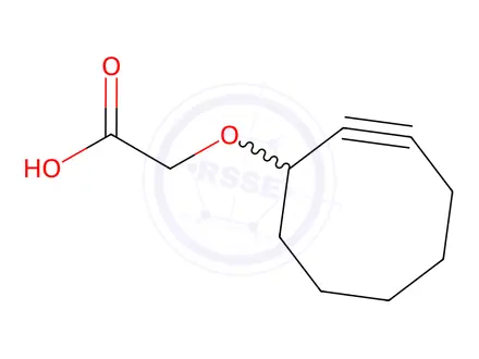 Chemical structure of 2-(Cyclooct-2-yn-1-yloxy)acetic acid