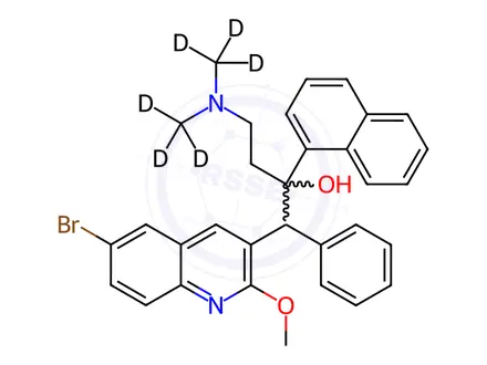 Chemical structure of (Rac)-Bedaquiline-d6
