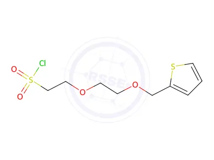 Chemical structure of 2-(2-(Thiophen-2-ylmethoxy)ethoxy)ethane-1-sulfonyl chloride