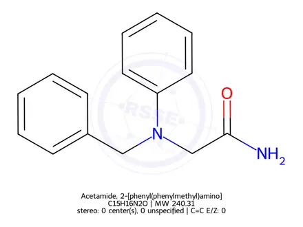 Chemical structure of Acetamide, 2-[phenyl(phenylmethyl)amino]-