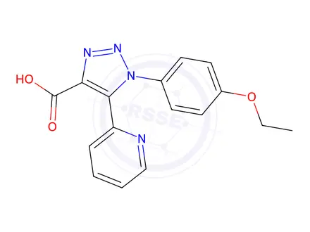 Chemical structure of 1-(4-ethoxyphenyl)-5-pyridin-2-yl-1H-1,2,3-triazole-4-carboxylic acid