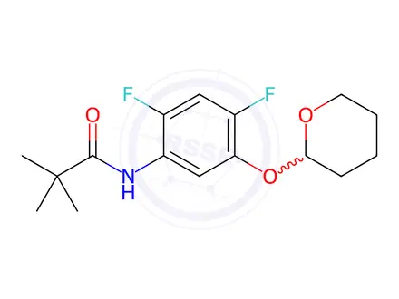 Chemical structure of N-(2,4-Difluoro-5-((tetrahydro-2H-pyran-2-yl)oxy)phenyl)pivalamide