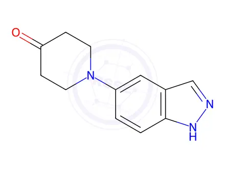 Chemical structure of 1-(1H-Indazol-5-yl)piperidin-4-one