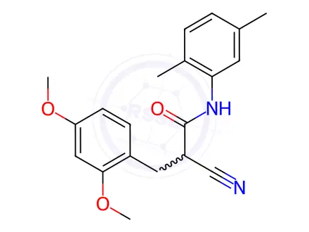 Chemical structure of 2-Cyano-3-(2,4-dimethoxyphenyl)-N-(2,5-dimethylphenyl)propanamide
