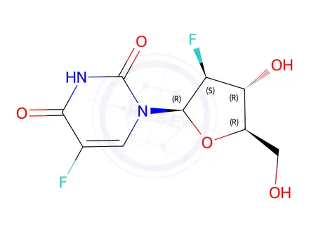 Chemical structure of 2',5-Difluoro-2'-deoxy-1-arabinosyluracil