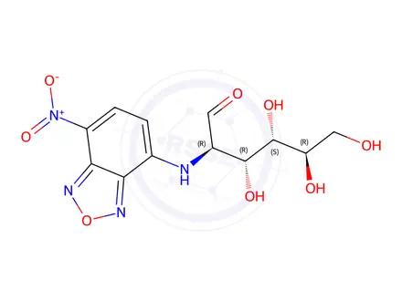 Chemical structure of 2-Deoxy-2-[(7-nitro-2,1,3-benzoxadiazol-4-yl)amino]-D-glucose