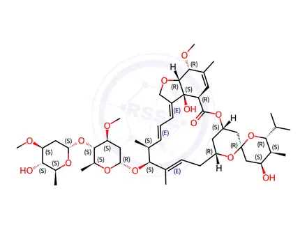 Chemical structure of Abamectin Impurity 22 (Avermectin A2b)