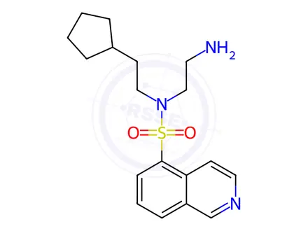Chemical structure of N-(2-Aminoethyl)-N-(2-cyclopentylethyl)isoquinoline-5-sulfonamide