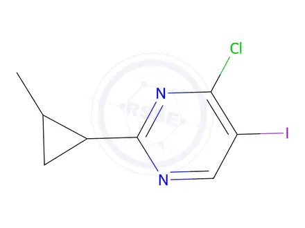 Chemical structure of 4-chloro-5-iodo-2-(2-methylcyclopropyl)-Pyrimidine