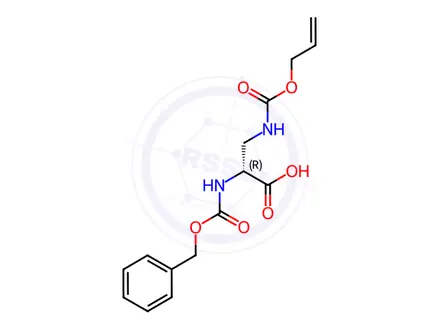 Chemical structure of Z-D-Dap(Alloc).DCHA
