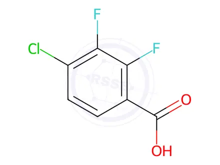 Chemical structure of 4-Chloro-2,3-difluorobenzoic acid