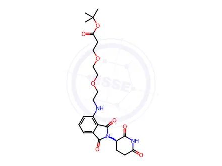 Chemical structure of Thalidomide-4-NH-PEG2-COO(t-Bu)