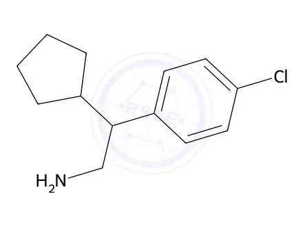 Chemical structure of 2-(4-Chlorophenyl)-2-cyclopentylethan-1-amine