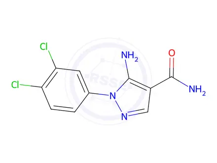 Chemical structure of 5-Amino-1-(3,4-dichlorophenyl)-1H-pyrazole-4-carboxamide
